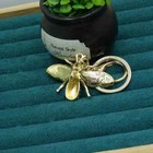 Crystal Bumble Bee Keychain Charming Animal Pendant Car Key Chain Charm Fashion