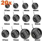 20 Pcs Universal Snap-on Front Lens Cap Cover For Canon Nikon Slr Dslr Camera