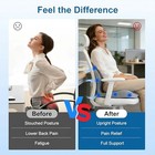 Car Seat Cushion With Back Support For Driving  Ergonomic Support Two-tone Gray