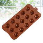  15 Cavity Semicircle Silicone Molds Chocolate Moulds Baking Pan Jelly