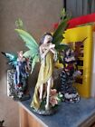 Welcoming Forest Fairy With Green Metal Wings Collectible Figurine Statue Fyp-45