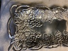 Arthur Court Serving Tray Grape Leaf 1995 Long  c2 