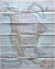 1952 National Geographic Society Map North America Vintage Large Foldout 36x29