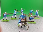 Lot Of 8 Britains Deetail French Foreign Legion Infantry Soldiers   Gatlin Gun