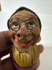 Vintage  Mechanical Bottle Stopper - Hand Carved