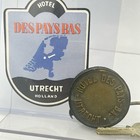 Hotel Des Pays-bas Utrecht Holland Netherlands Brass Hotel Room Key  31 W  Label