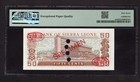 Sierra Leone 50 Cents Nd 1972  P4as Specimen  Uncirculated Graded 67 Top Pop