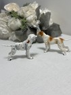 Vintage Bone China Miniature Dog Figurines Japan Dalmatian   English Pointer Set