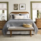 King Subway Tile Coverlet Blue tan - Hearth   Hand With Magnolia