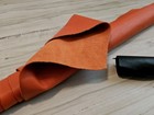 4-5oz Orangy Orange Leather Sheet panel square 12x12x24 Matte Grain Soft 28 sq