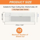 Paper Cutter Trimmer  A4 Straight Small Portable Paper Slicer white