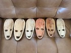 Set Of 6 Vintage Hand-carved Wood Tribal Style Wall Masks Tiki Bar Decor 8   
