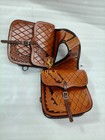 Premium Quality Leather Western Hand Tooled Saddle Bag For Horse