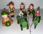 Lot Of John Deere Miniature Hanging Ornaments Tractors Christmas Enesco Figures