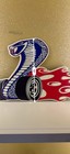 Open Road Brands Ford Shelby Cobra Flames Metal Wall Plaque Sign 18in Glossy