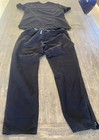 Figs Scrub Set For Women Comes W  A Casma Top   Pants Color Black Size Medium