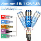 Upgraded 5in1 Universal Quick Industrial Connect Coupler  1 4  Female Npt  Air H