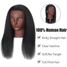 16  Mannequin Head 100  Human Hair Hairdresser Training Braiding 16 Inch A