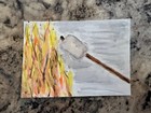 Aceo Original Mixed Media Painting Art Card Roasted And Toasted