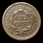 1857 Braided Hair Large Cent Penny ---- Stunning Detail Coin ----   566d