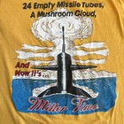 Vintage Miller Lite High Life T Shirt Small Mens 80s Single Stitch Beer War Tee