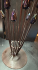Vintage Treska Brutalist Metal Flower Bud Table Sculpture candle Holder