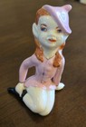 Vintage 1950s-1960s Rare Mint Pink Pixie Elf Set Of 3  Holland Mold Hand Painted