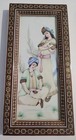 Pair Of Persian Miniatures On Bone - Marquetry Frames Khatam Kari -   