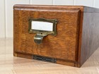 Vintage  stunning  Wild Detmolds Office Index Card Drawer Receipt Mid-century