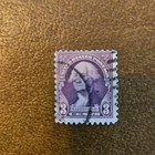 Vintage 1932 Us 3 Cent George Washington Stamp   Deep Violet   Cancelled