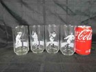 Vintage Set Of  4  United Oil Co    Pepsi-cola Promotional Baseball Drinking Gla