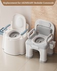 Akimraby Bedside Commode Soft Pu Cushion Replacement  Compatible With Akimrab   