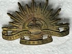 Vintage Australian Rising Sun Hat Badge 4th Pattern King   s Crown Stokes Melb