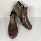 Naot Helm Bootie Womens Size 41 Us 10 Brown Leather Suede Ankle Boots Zip Shoes
