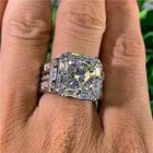 2 3ct Lab Created Round Diamond Halo Engagement Men s Ring 14k White Gold Over