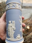 Wedgwood Jasperware Dipped Spill Vase  Light Blue  vase A 