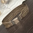 Victorian Mourning Woven Hair Bracelet 6  Rose Gold Fill Fastener Initial    dab   