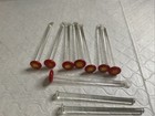 Vintage Glass Swizzle Sticks Barware Cocktail Drink Stirrers 5    Lot Of 10