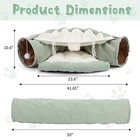 Coziwow Cat Tunnel Bed 2-in-1 Cat Tunnel For Indoor Cats Collapsible Cat Cave