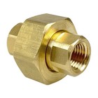 1 4  Npt Female Solid Brass Three Piece Pipe Union Fitting Adapter 104c