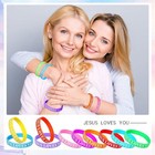 200 Pcs Jesus Loves You Silicone Bracelet For Kids Christian Wristbands Bulk