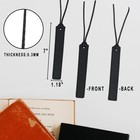 Black Leather Bookmark Set Handmade Book Markers Reader Gift