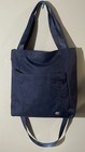 Haiku Women s Journey Eco Shopper Tote Shoulder Bag Purse Navy W  Plum Stitch