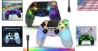 Wireless Controller For Ps4 Black White 1000mah Dual Shock Rgb Backlit