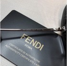 Fendi Ff 0358 s Geometric Oversized Black Metal Women s Sunglasses Tinted Lens