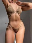 Sexy Push Up Bikini Brazilian String Swimwear Bathing Suits Ring Swimsuit Womens