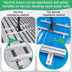 Starlink Mounting Kit For Standing Seam Metal Roof With Starlink Pipe Adapter