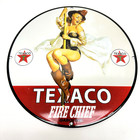 Texaco Fire Chief - Vintage Porcelain Sign - Gas Oil - Pump Plate Advertisement