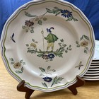 10 Longchamp Moustiers French Hand Painted 10    Dinner Plates