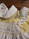 Vintage Handmade School Dress Baby Spring Ruffles Yellow Gingham Easter
